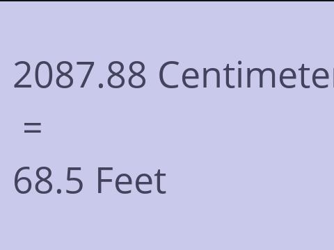2087.88 CM TO FEET