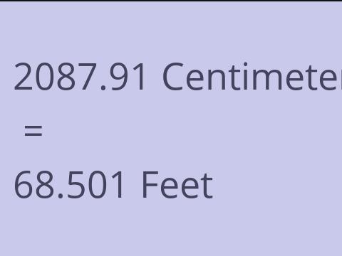 2087.91 CM TO FEET