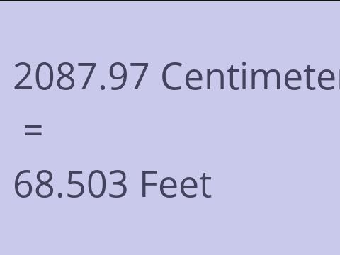 2087.97 CM TO FEET