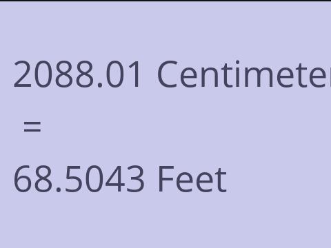 2088.01 CM TO FEET