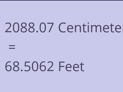 2088.07 CM TO FEET