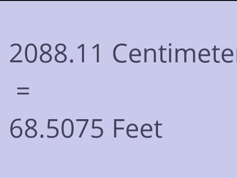 2088.11 CM TO FEET