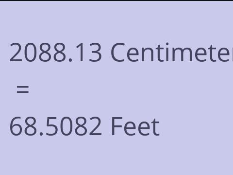 2088.13 CM TO FEET