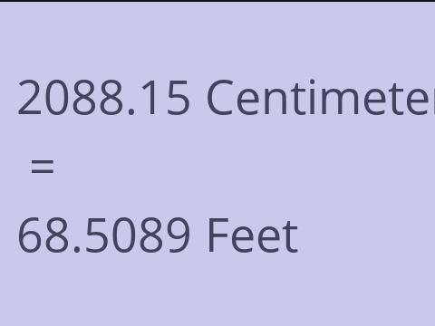 2088.15 CM TO FEET