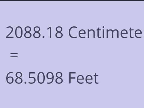 2088.18 CM TO FEET
