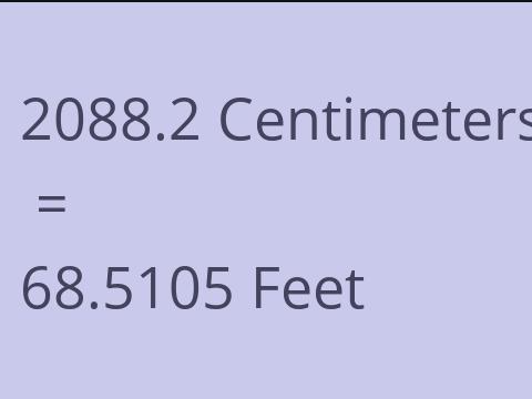 2088.2 CM TO FEET