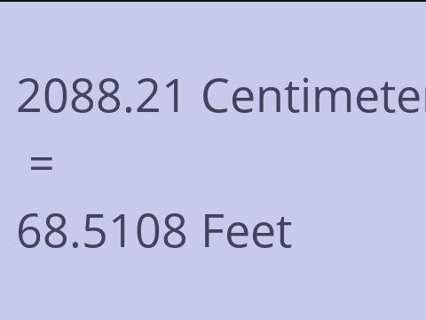 2088.21 CM TO FEET