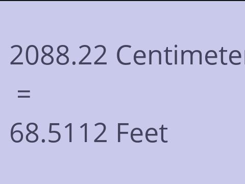 2088.22 CM TO FEET