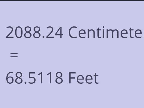 2088.24 CM TO FEET