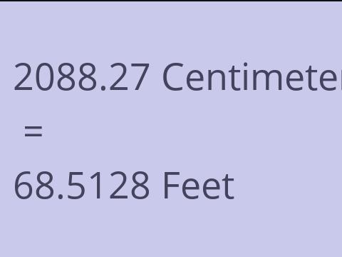 2088.27 CM TO FEET