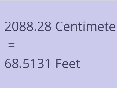 2088.28 CM TO FEET