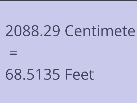 2088.29 CM TO FEET