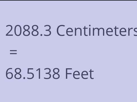 2088.3 CM TO FEET