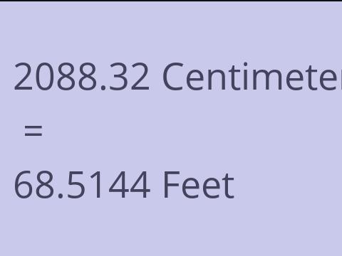 2088.32 CM TO FEET