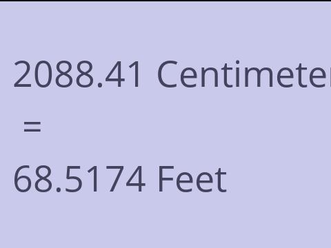 2088.41 CM TO FEET