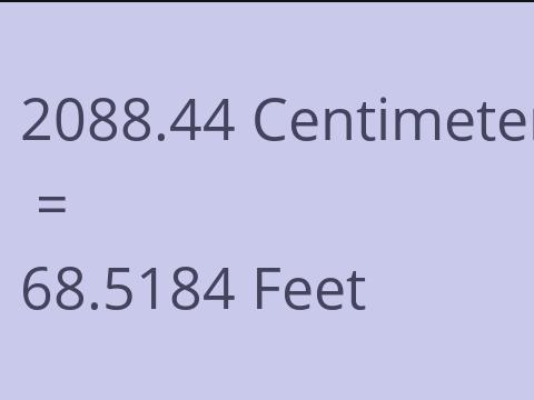 2088.44 CM TO FEET