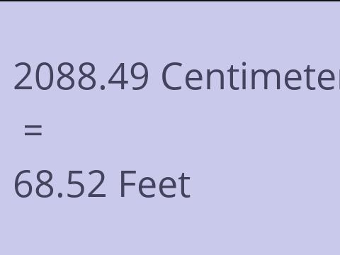 2088.49 CM TO FEET