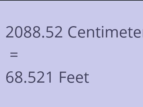 2088.52 CM TO FEET