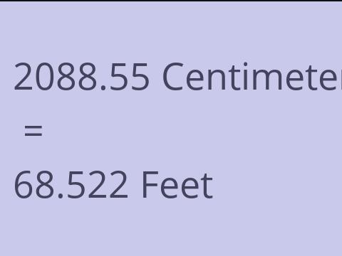 2088.55 CM TO FEET