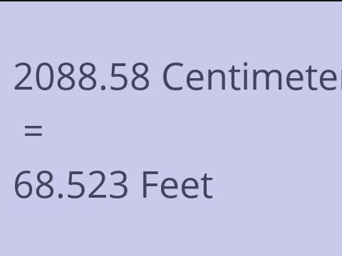 2088.58 CM TO FEET