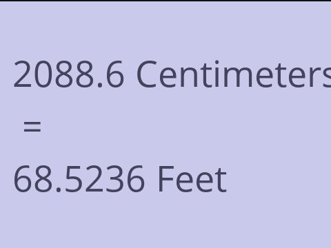 2088.6 CM TO FEET