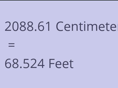 2088.61 CM TO FEET