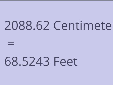 2088.62 CM TO FEET