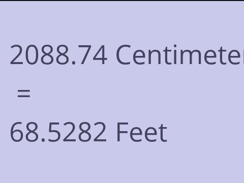 2088.74 CM TO FEET