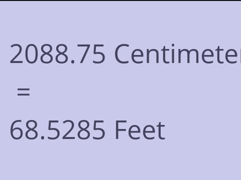 2088.75 CM TO FEET