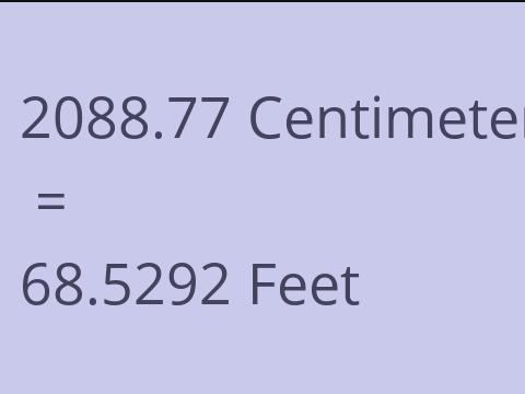 2088.77 CM TO FEET