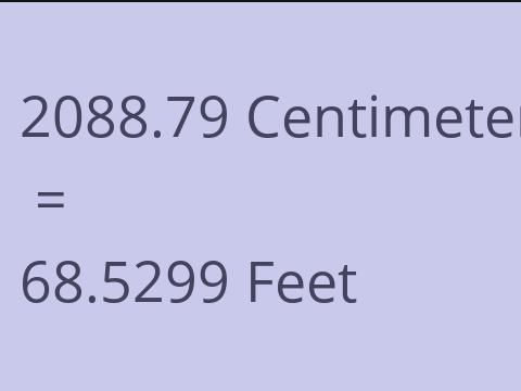 2088.79 CM TO FEET