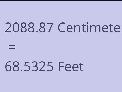 2088.87 CM TO FEET