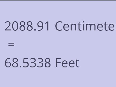 2088.91 CM TO FEET