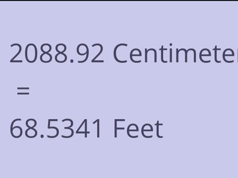 2088.92 CM TO FEET