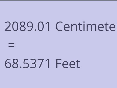 2089.01 CM TO FEET