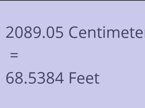 2089.05 CM TO FEET