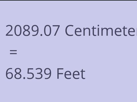 2089.07 CM TO FEET
