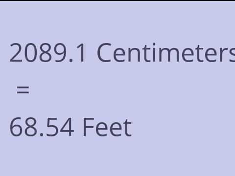 2089.1 CM TO FEET