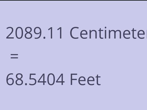 2089.11 CM TO FEET