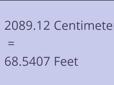 2089.12 CM TO FEET