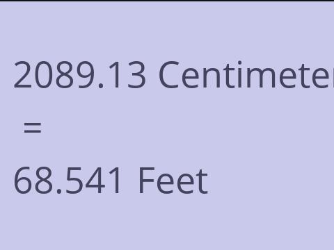 2089.13 CM TO FEET