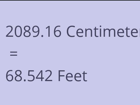 2089.16 CM TO FEET