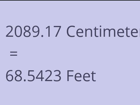 2089.17 CM TO FEET