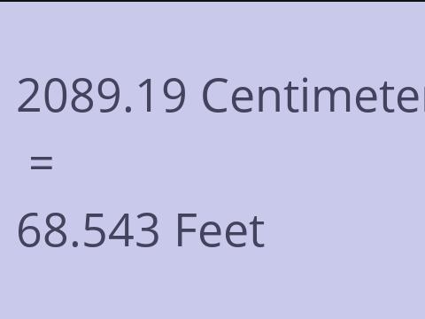 2089.19 CM TO FEET