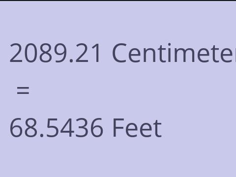 2089.21 CM TO FEET