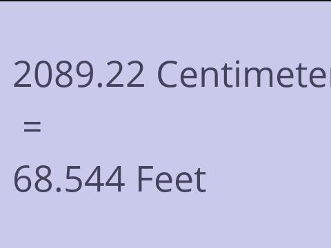 2089.22 CM TO FEET