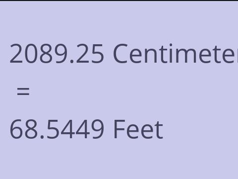 2089.25 CM TO FEET