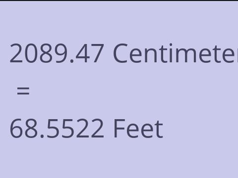 2089.47 CM TO FEET