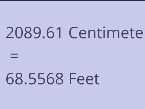 2089.61 CM TO FEET