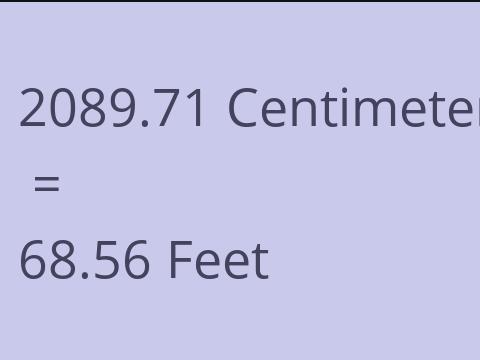 2089.71 CM TO FEET